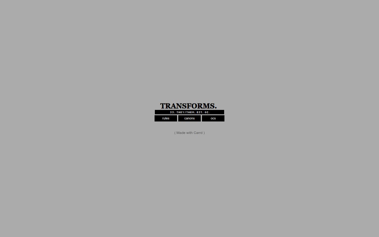 Carrd profile picture for @transforms
